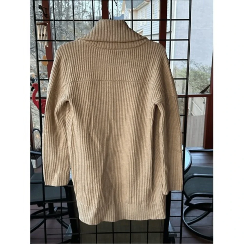 Banana Republic ribbed cardigan sweater duster‎ womens XS beige open front